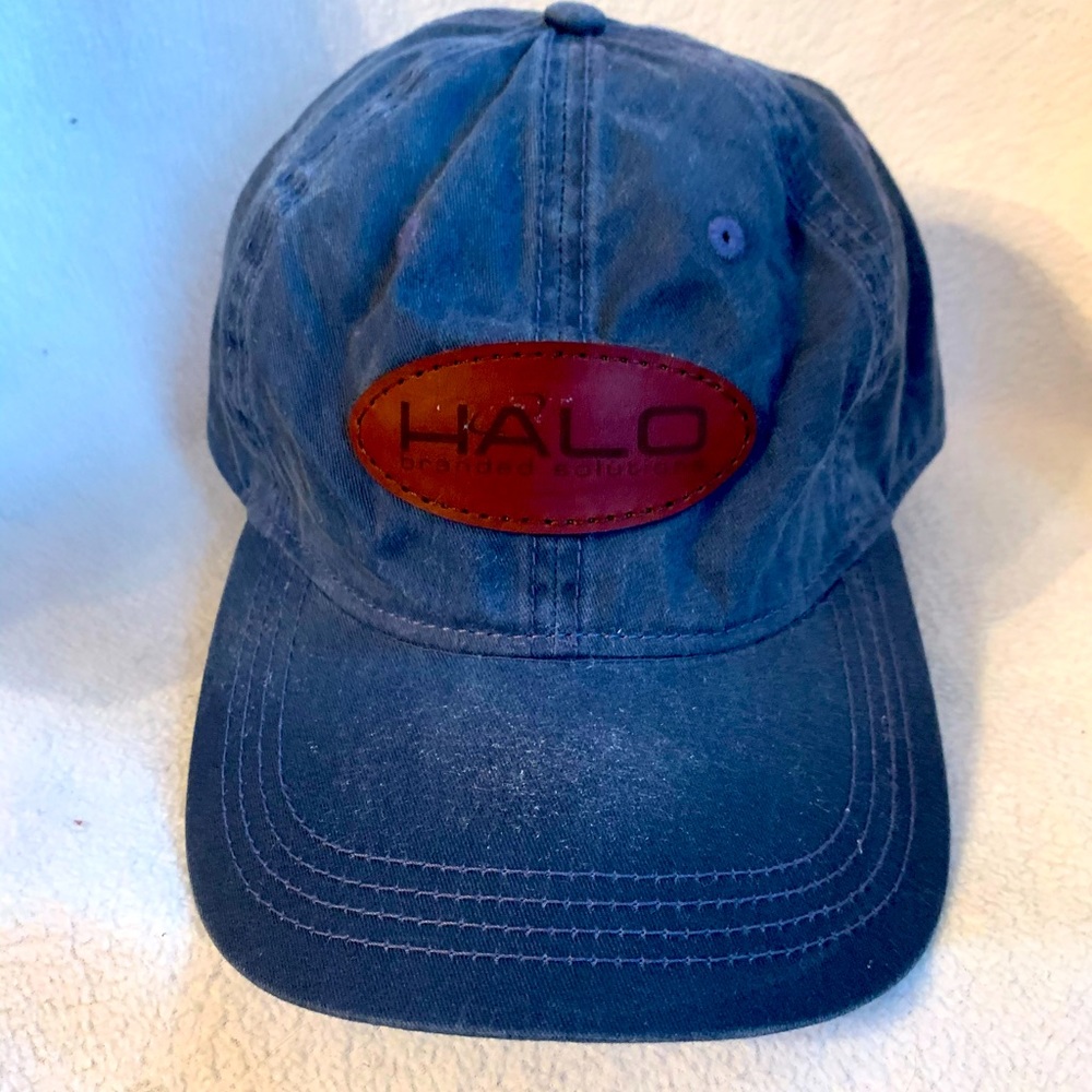 Halo Branded Solutions Blue Denim baseball cap Vintage Workwear Americana
